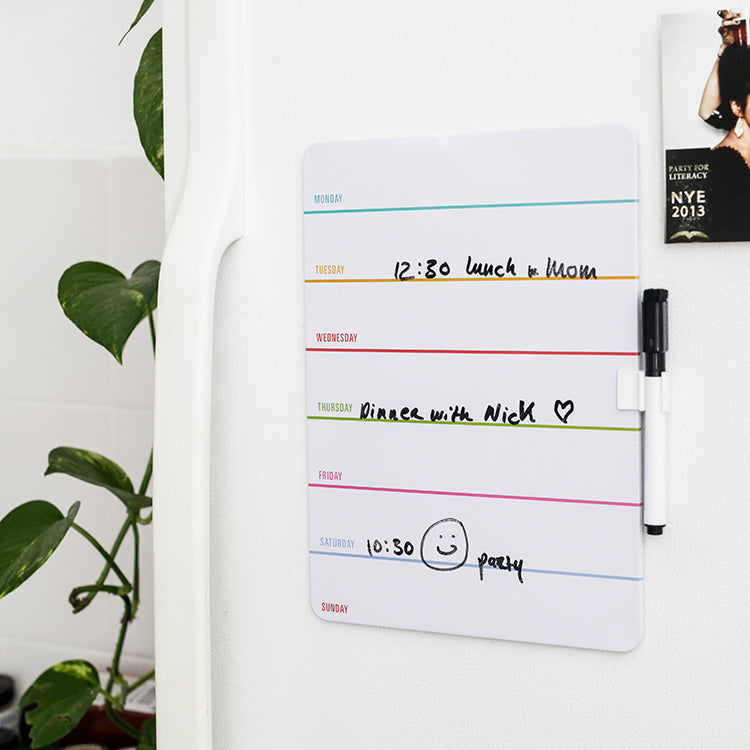 Kikkerland Weekly Memotafel Whiteboard Woche