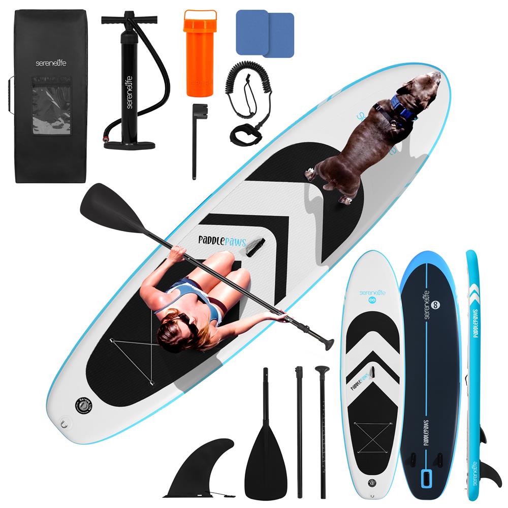 Serenelife SUP Board 11'6 Aufblasbar 350cm EVA Komplettset Pumpe