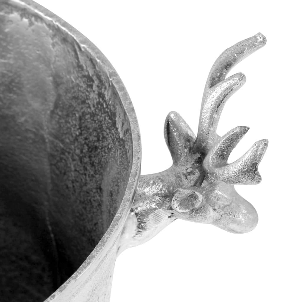 vidaXL Sektkühler Vollaluminium Silber 39x29x71 cm