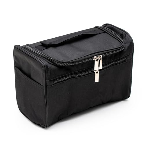 Intirilife Kosmetiktasche Schwarz 26x14x17 Polyester mit Griff