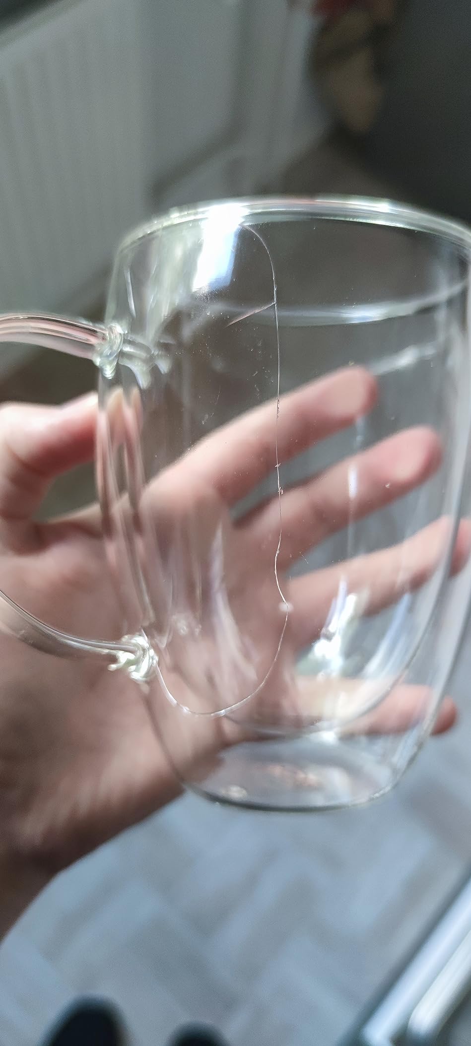 Intirilife Thermo-Gläser doppelwandig 150 ml 2 Stück mit Henkel
