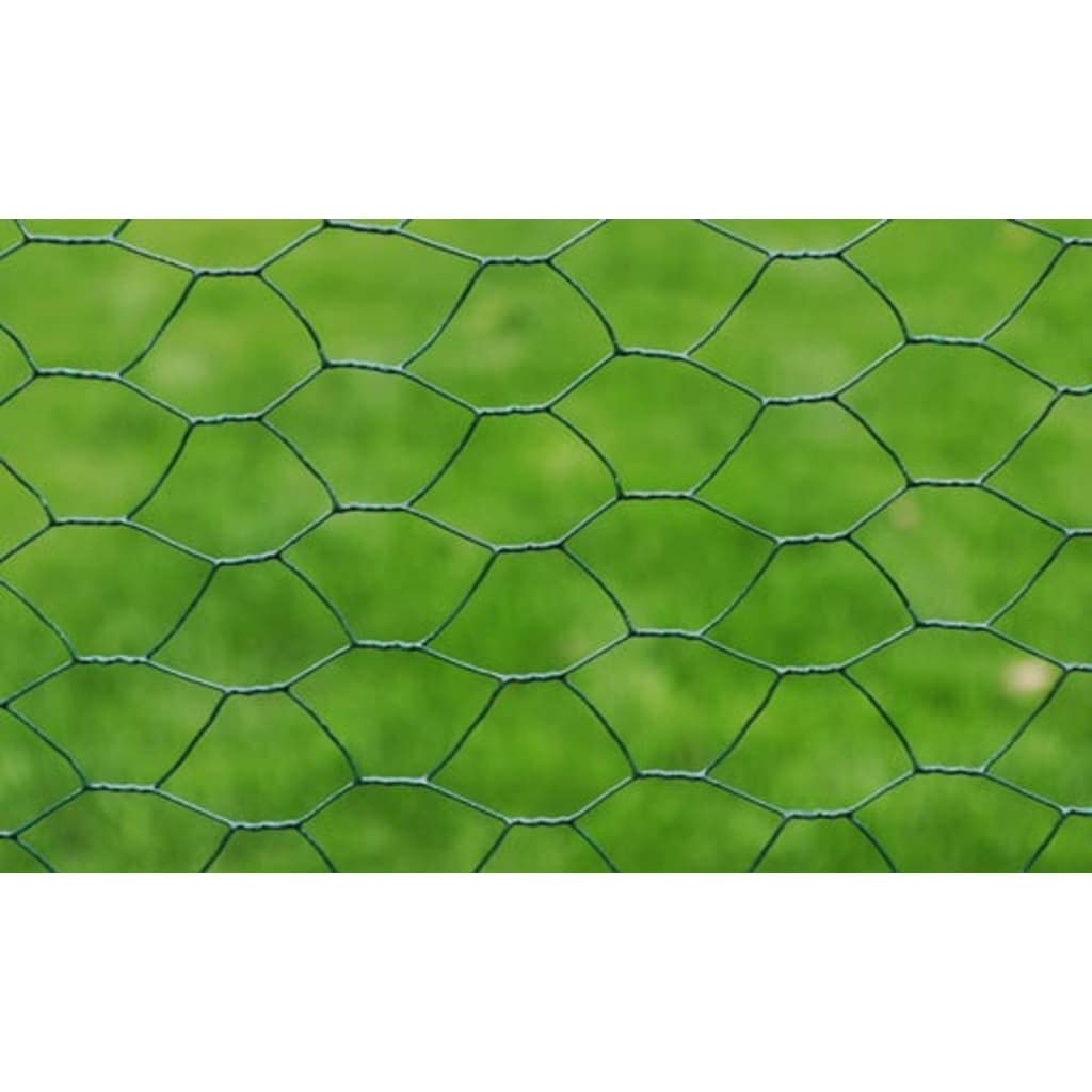 vidaXL Drahtzaun PVC 25x0,75 m Grün Maschendraht