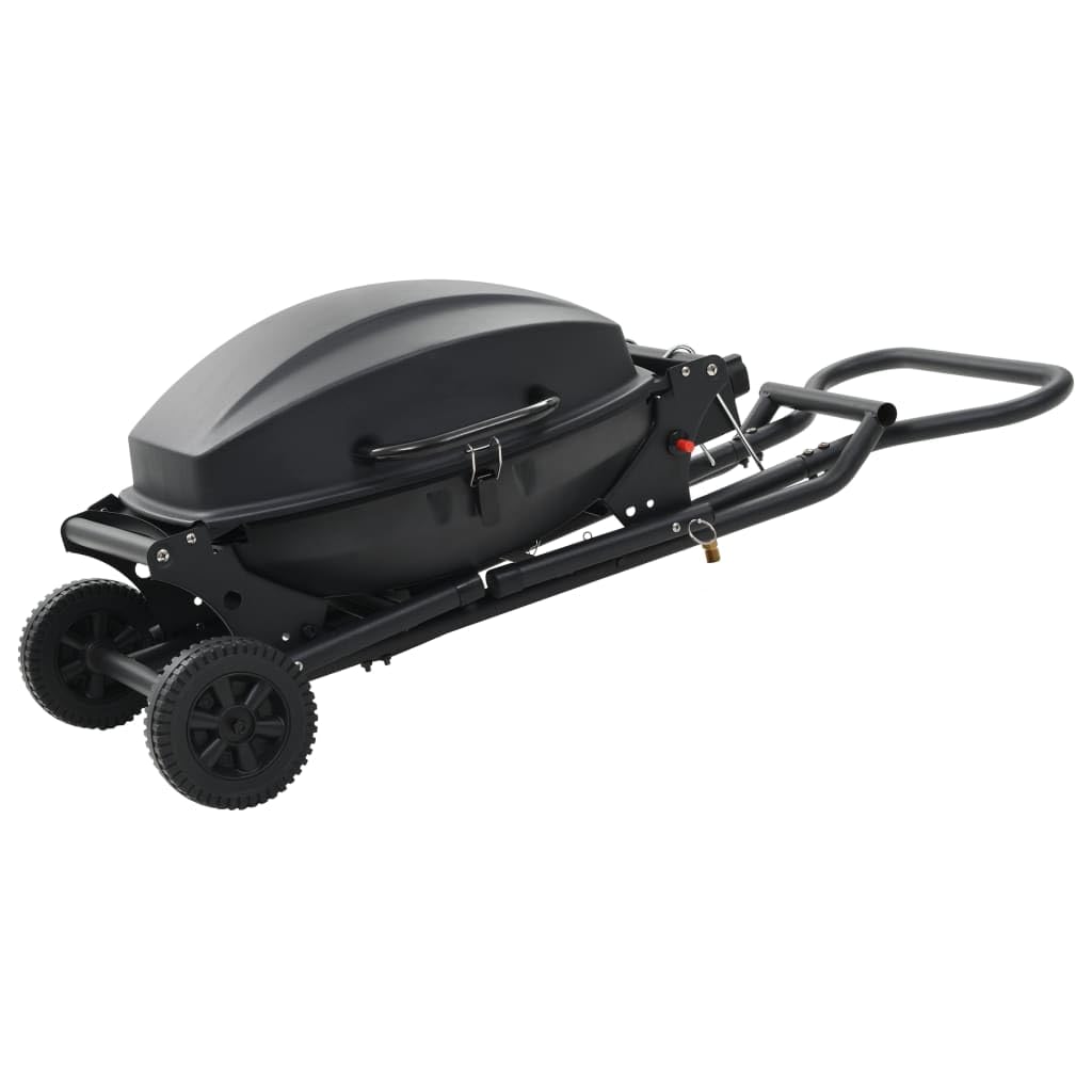 vidaXL Gasgrill tragbar Schwarz mit Kochzone Stahl