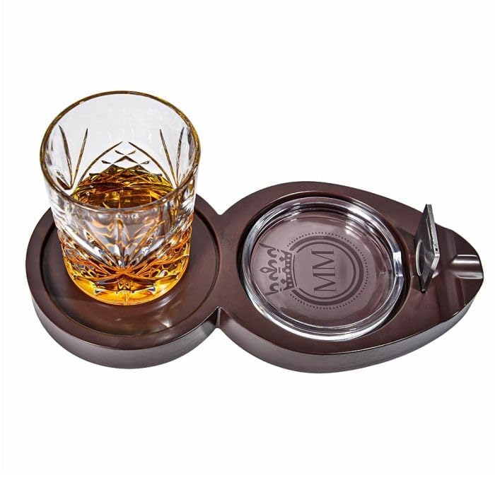 Mikamax Bar & Kitchen Whisky Zigarren Set Holz 9 Steine