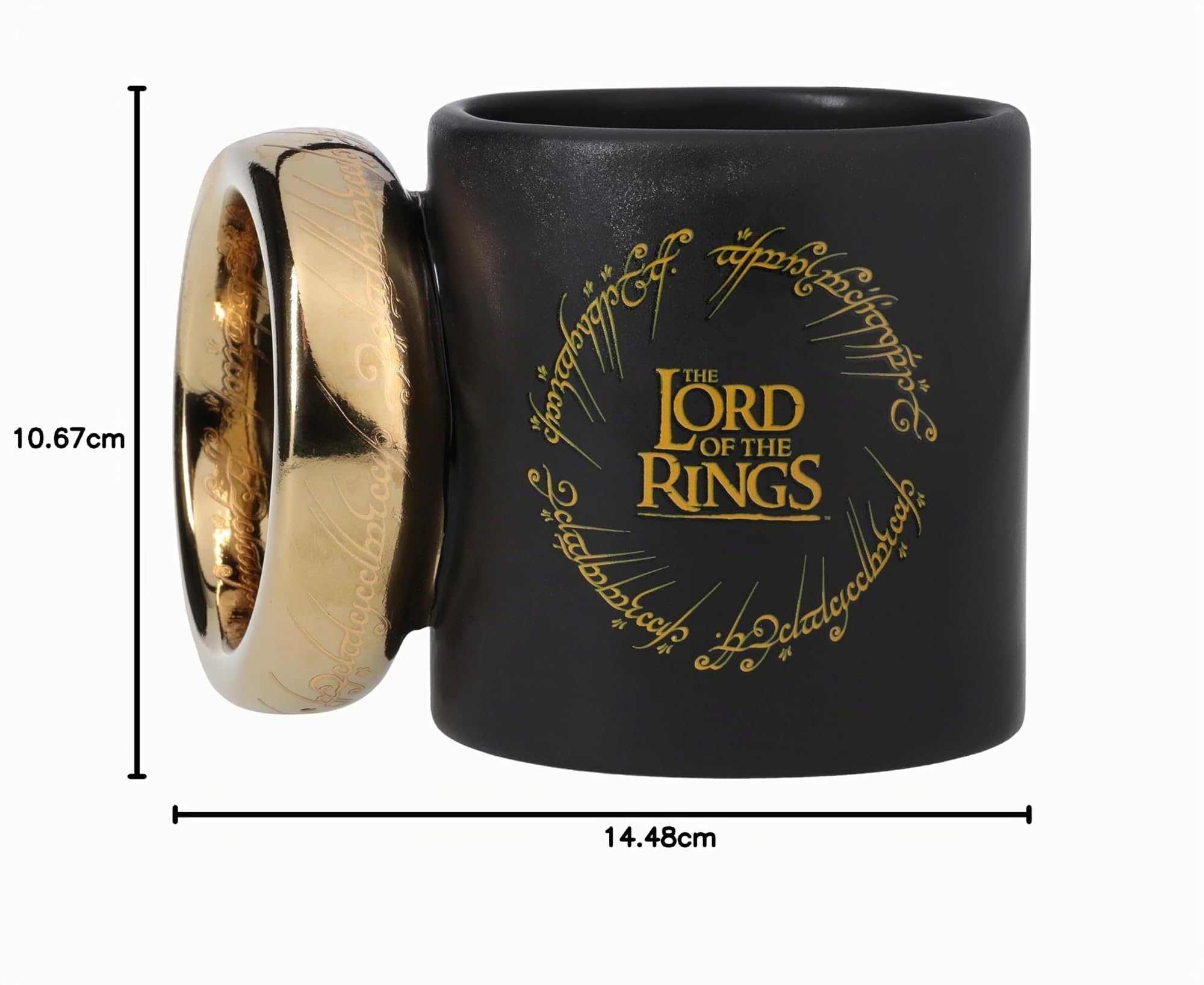 Paladone Herr der Ringe Eine Ring Becher 500 ml Keramik gold