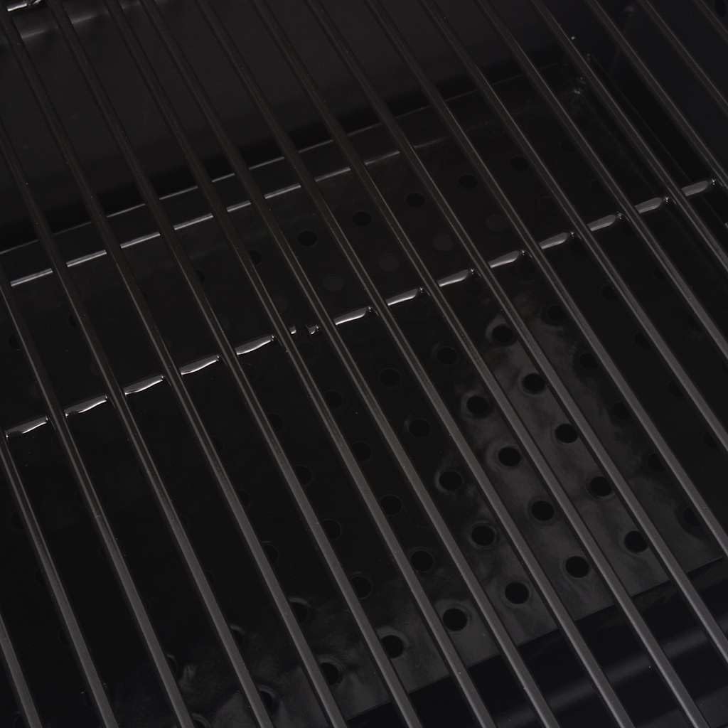 vidaXL Heim & Garten Holzkohlegrill Smoker Schwarz Ablage
