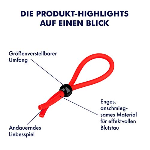 EIS Penisring verstellbar Silikon Cockring rot