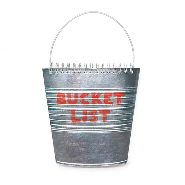 Kikkerland Home Bucket List Notepad Eimer 96 Seiten
