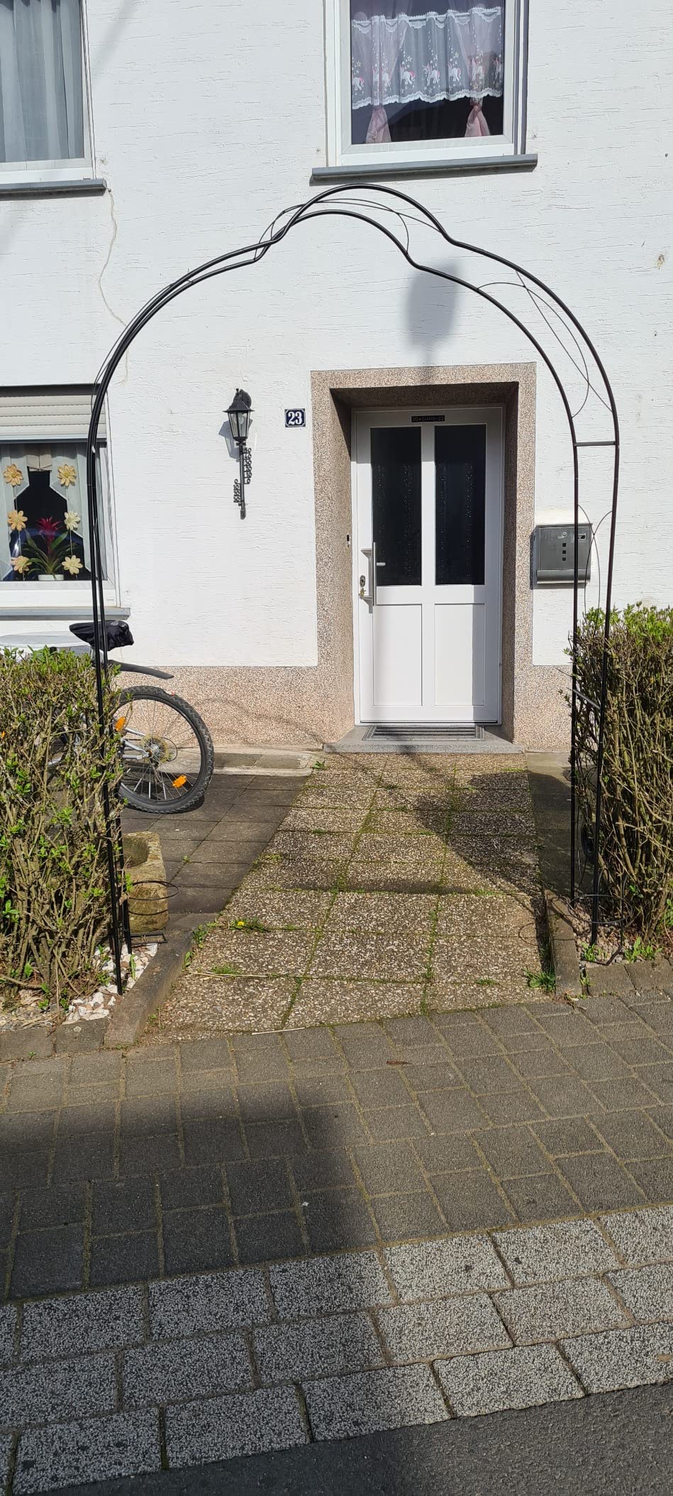 vidaXL Heim & Garten Rosenbogen Gartenbogen schwarz 150x34x240 cm Eisen