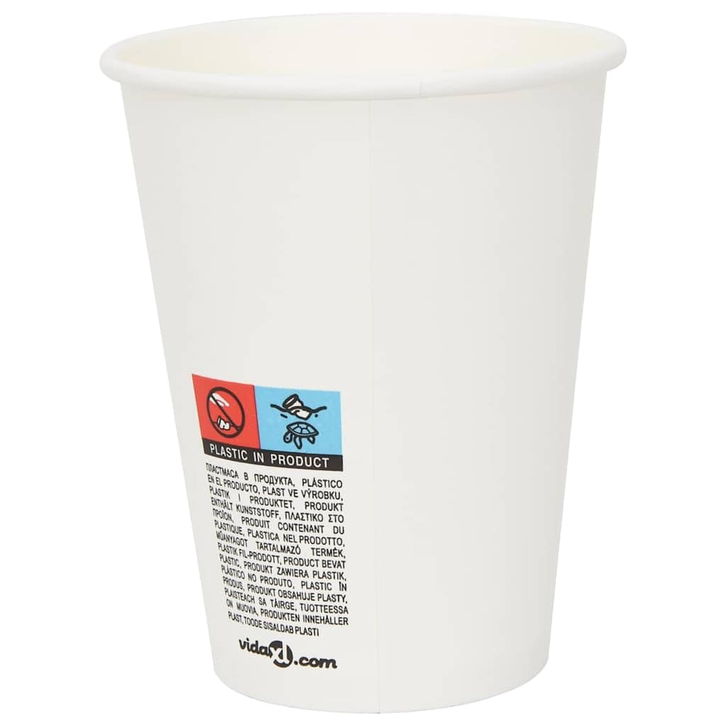 vidaXL Pappbecher mit Deckel 4oz 100ml 1000 Stück für Espresso