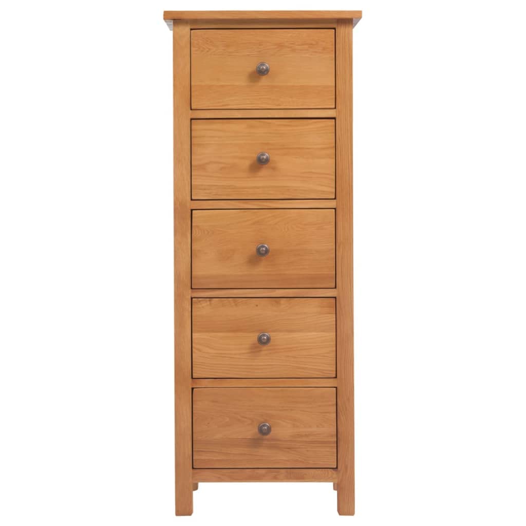 vidaXL Möbel Kommode Eiche massiv 45x32x110 cm 5 Schubladen