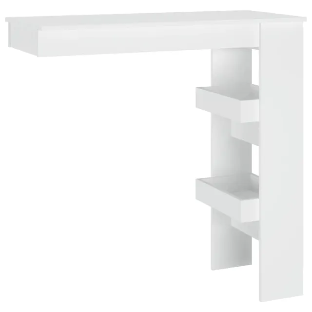 vidaXL Heim & Garten Wand-Bartisch Weiß 102x45x103,5 cm