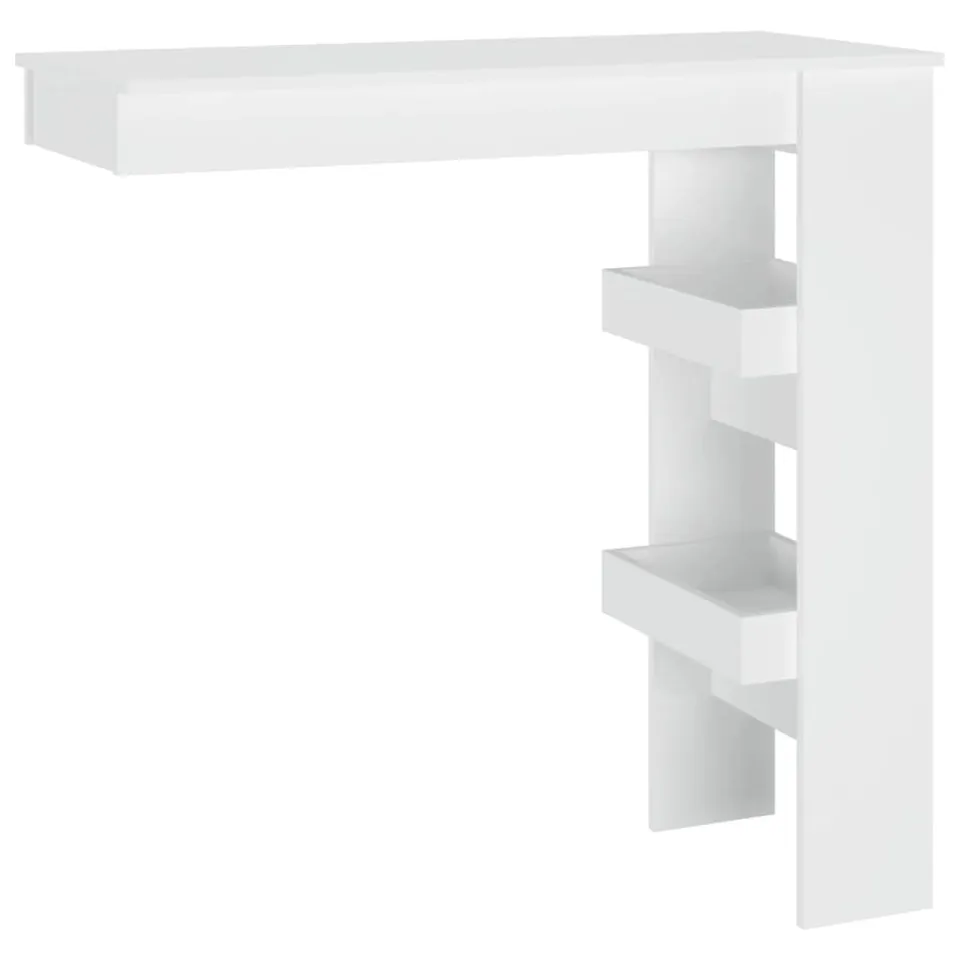 vidaXL Heim & Garten Wand-Bartisch Weiß 102x45x103,5 cm