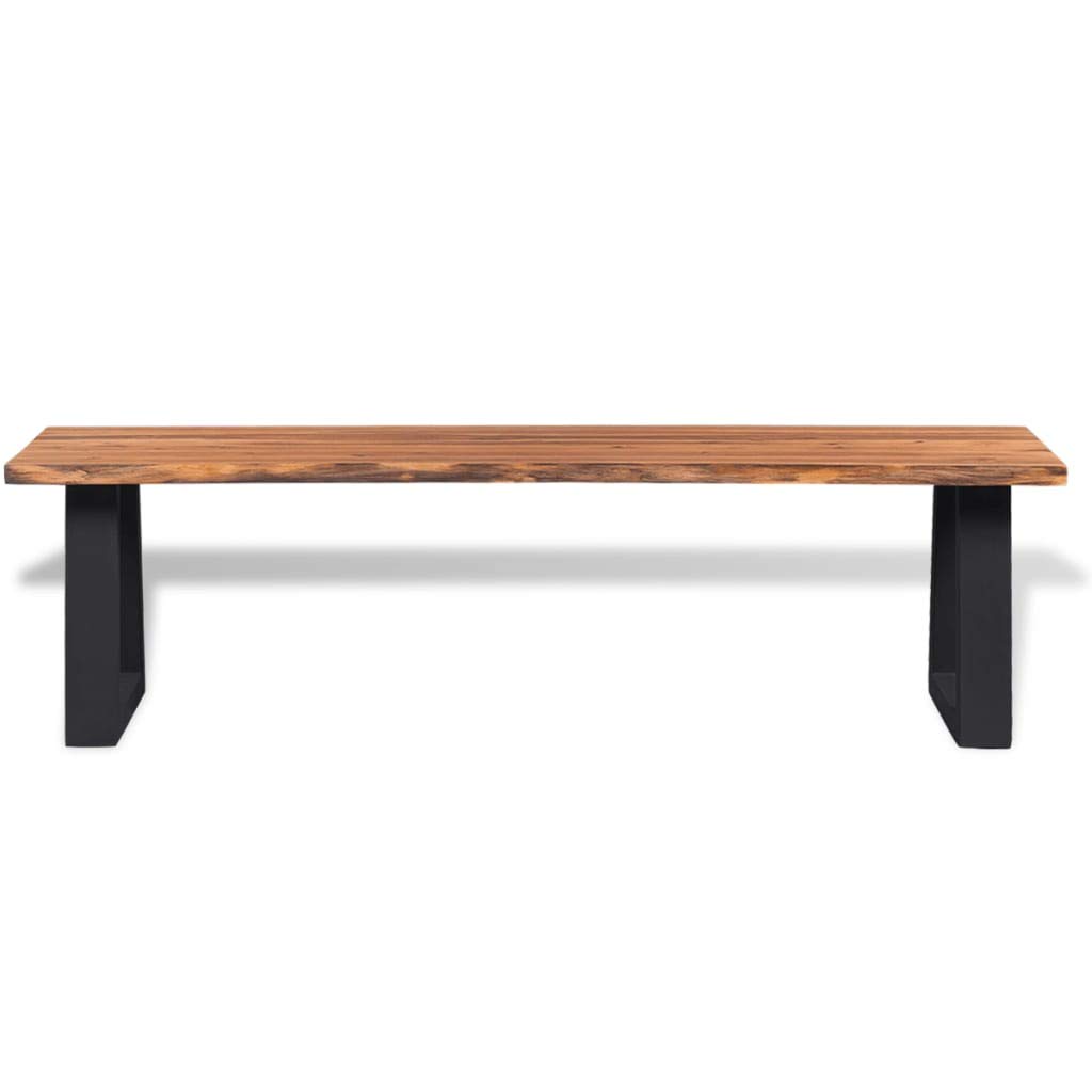 vidaXL Möbel Sitzbank Akazienholz massiv 145 cm
