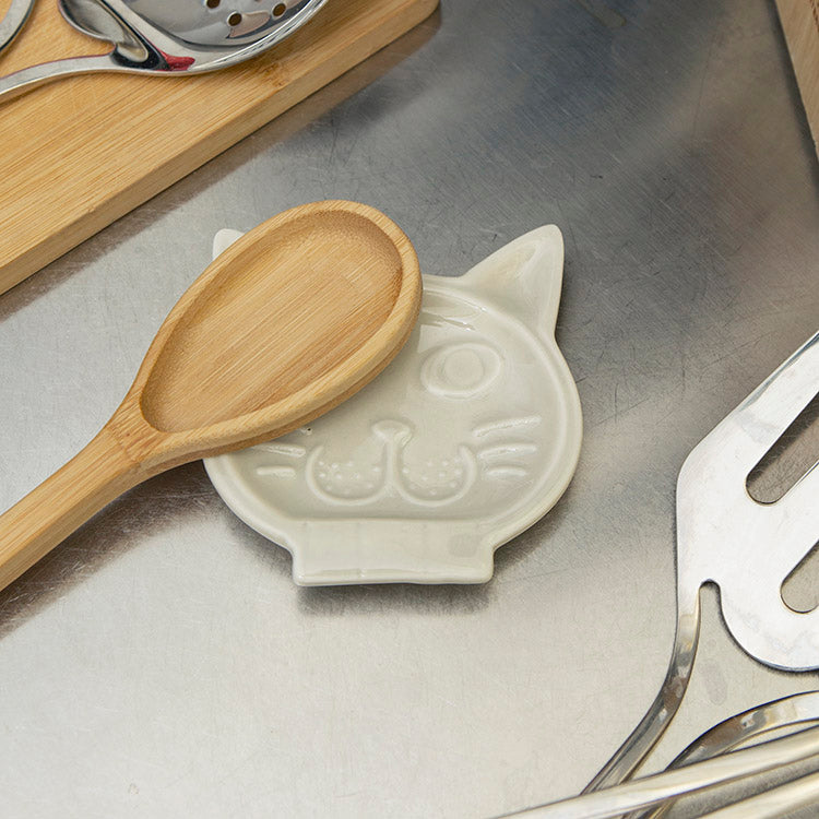 Kikkerland Home Cat Löffelablage Keramik Katze