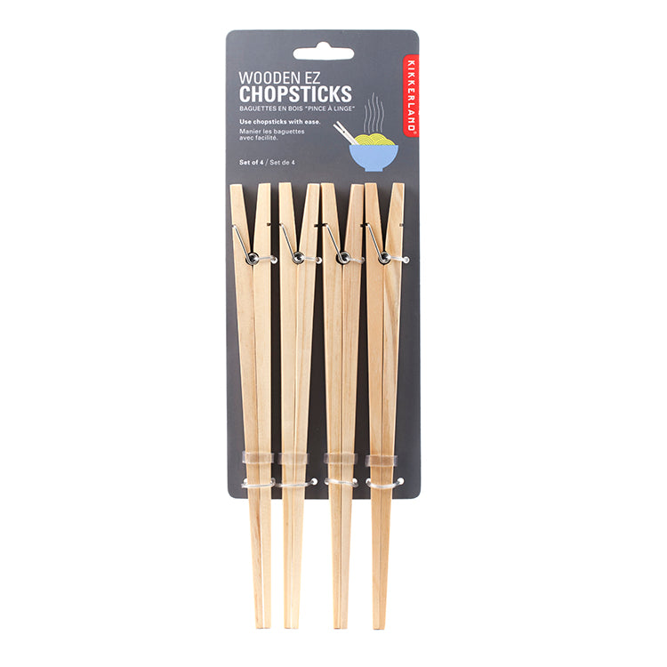 Kikkerland Kitchen EZ Chopsticks Essstäbchen für Anfänger