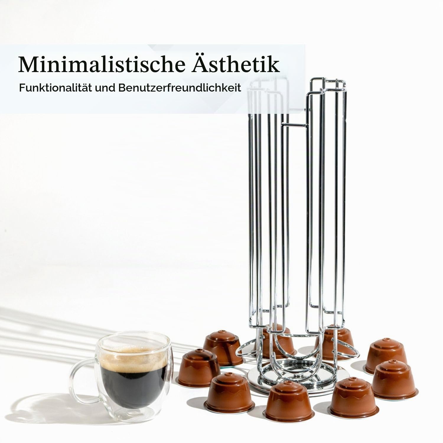 Intirilife Kapselhalter Dolce Gusto 24 Kapseln Eisen Silber