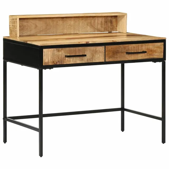 vidaXL Möbel Konsolentisch Braun 100 cm Massivholz