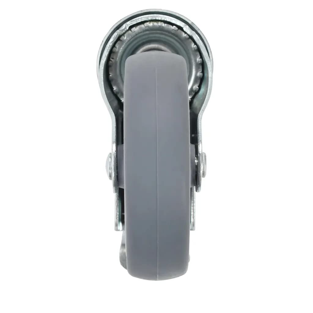 vidaXL 8x Lenkrollen 100 mm mit Rückenloch und Bremse TPR