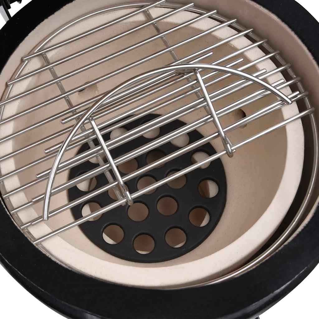 vidaXL Heim & Garten Kamado-Grill 56 cm Schwarz Keramik