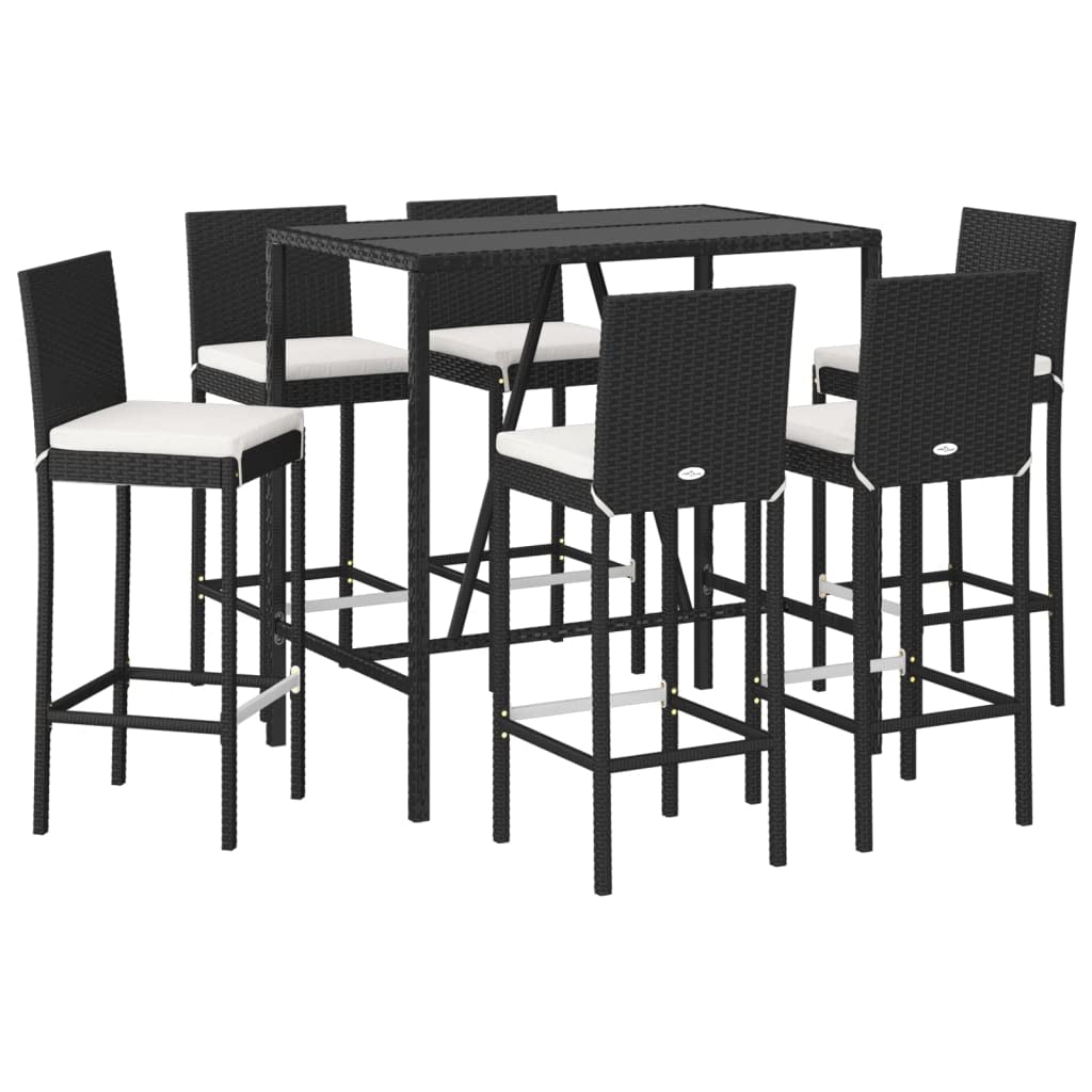 vidaXL Heim & Garten 5-tlg. Gartenbar-Set grau mit Kissen