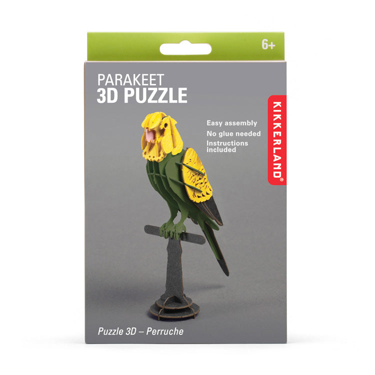 Kikkerland Play Parakeet 3D-Puzzle Sittich Bastelset