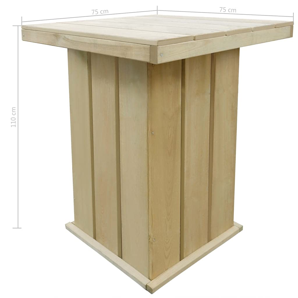 vidaXL Gartenbar-Set 3-tlg Kiefernholz imprägniert