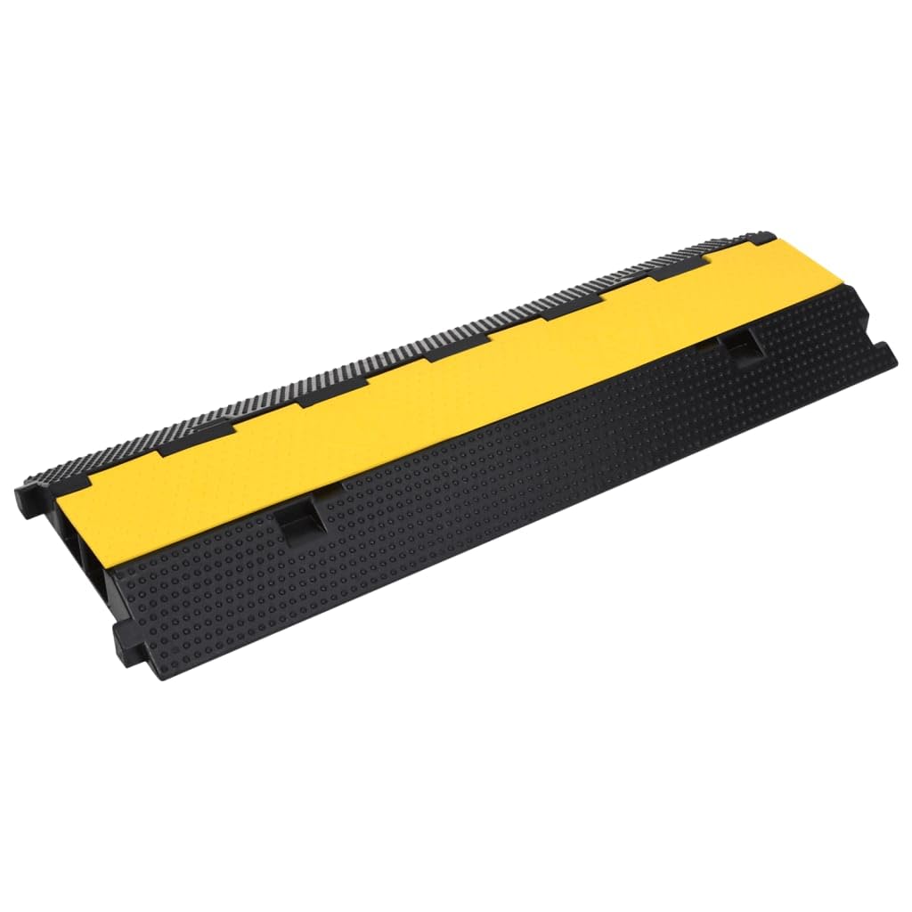 vidaXL Kabelbrücke Gummi 100 cm Kabelschutz 2er Set 1-Kanal
