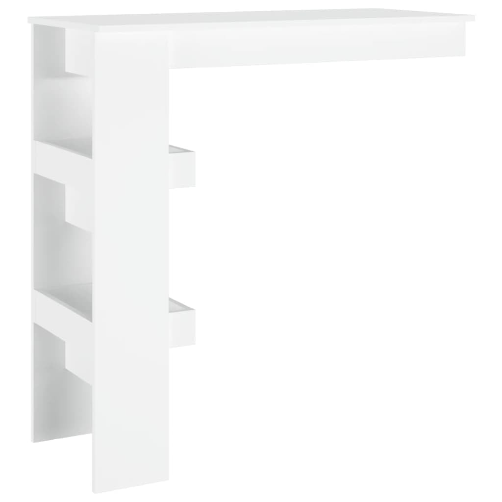 vidaXL Heim & Garten Wand-Bartisch Weiß 102x45x103,5 cm