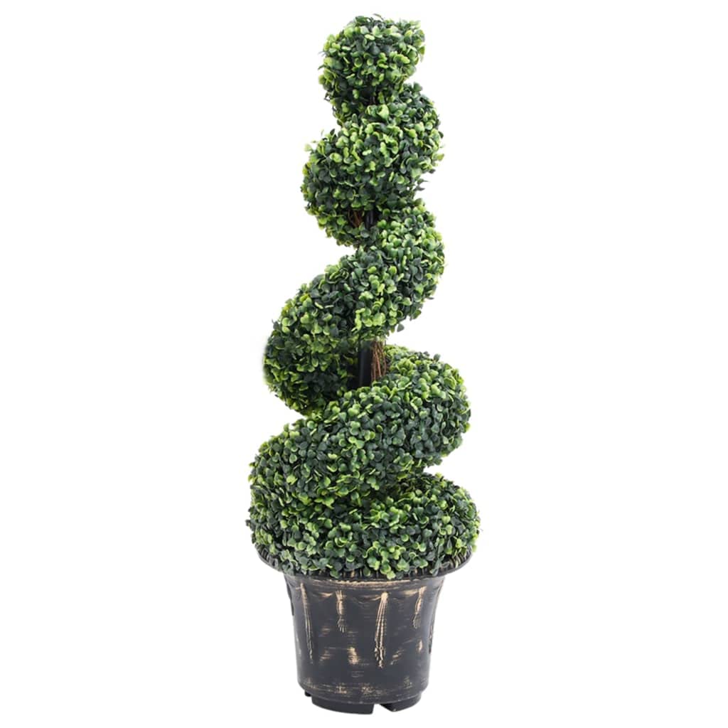 vidaXL Buchsbaum Spiralform Kunstpflanze 117 cm mit Topf