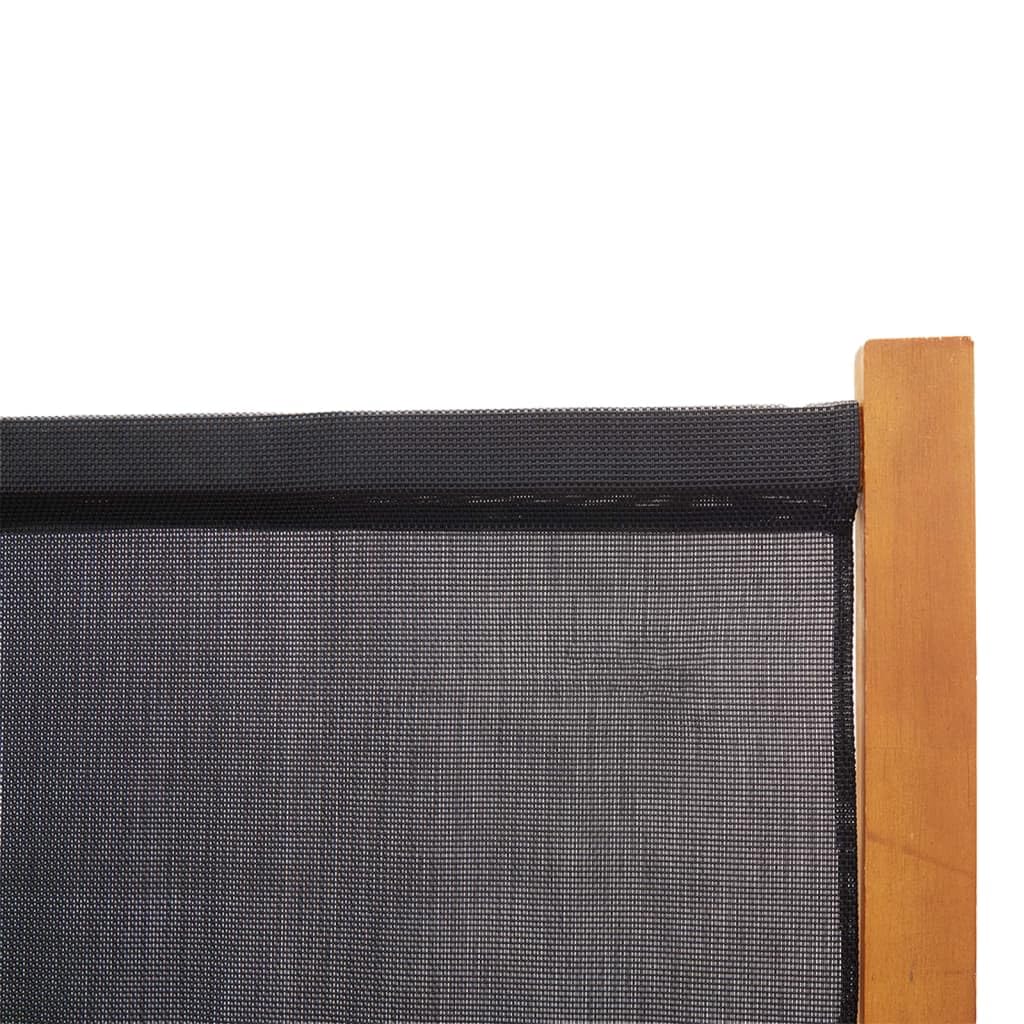 vidaXL Raumteiler Paravent Schwarz 210x180 cm 3-tlg