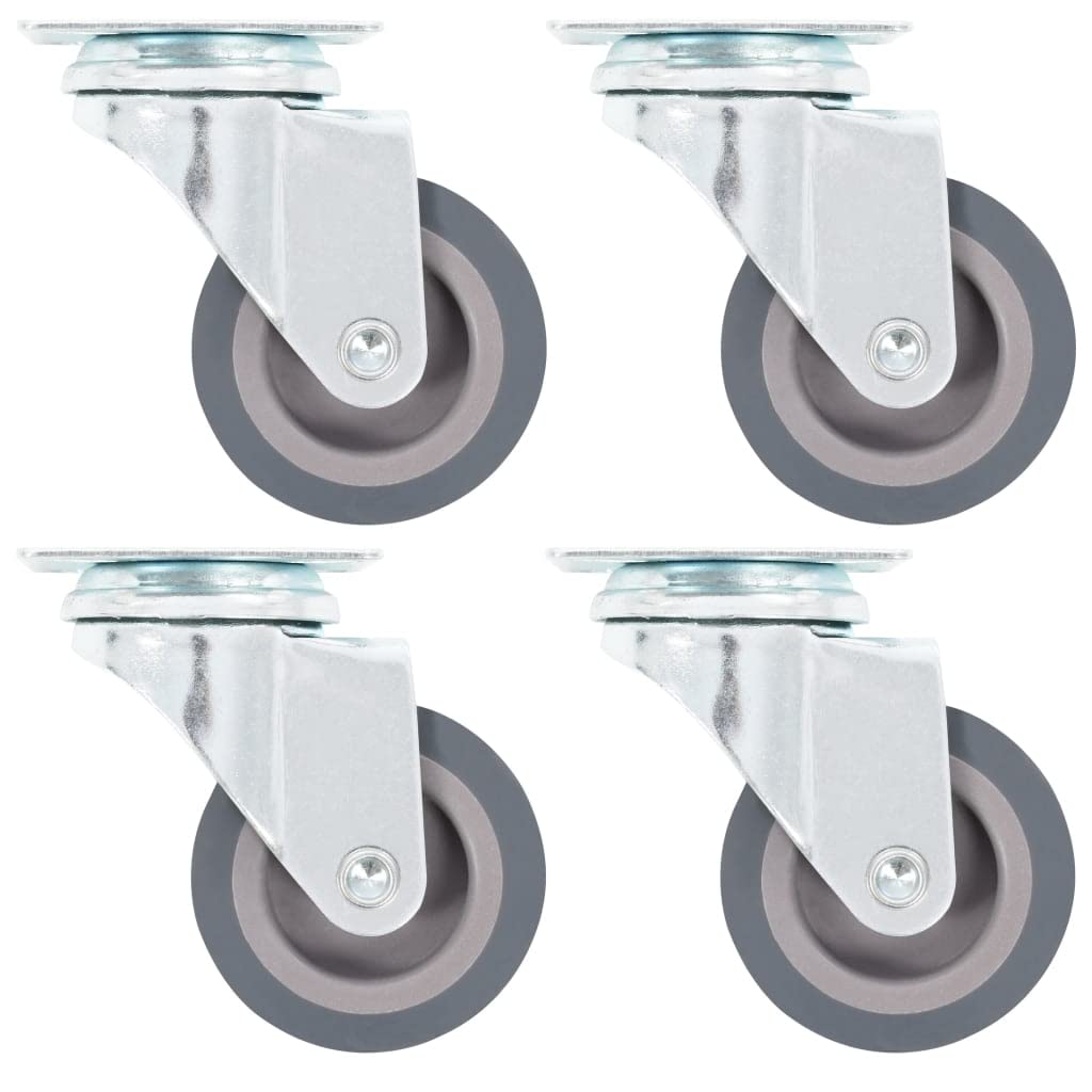 vidaXL Wirtschaft & Industrie Lenkrollen 50 mm 24 Stk. TPR 35 kg