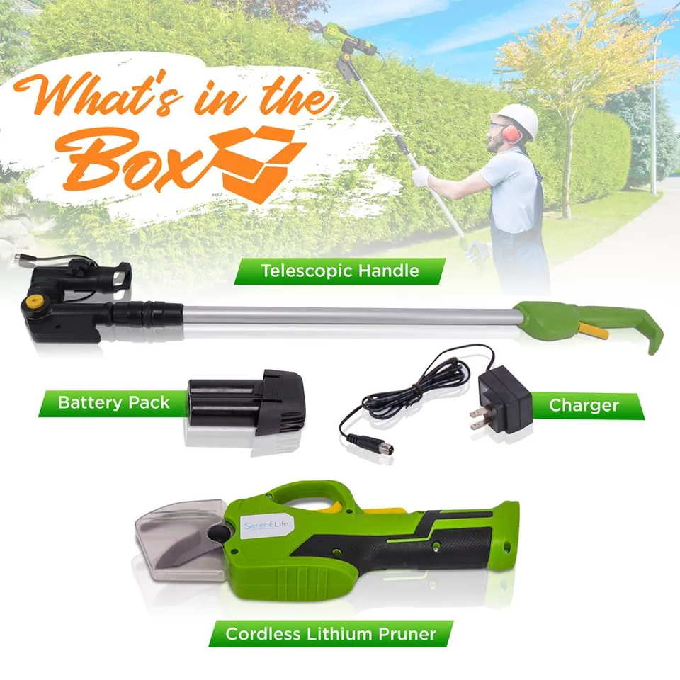 Serenelife Outdoor Tools Akku-Gartenschere Teleskop 1,9 m 7,2V
