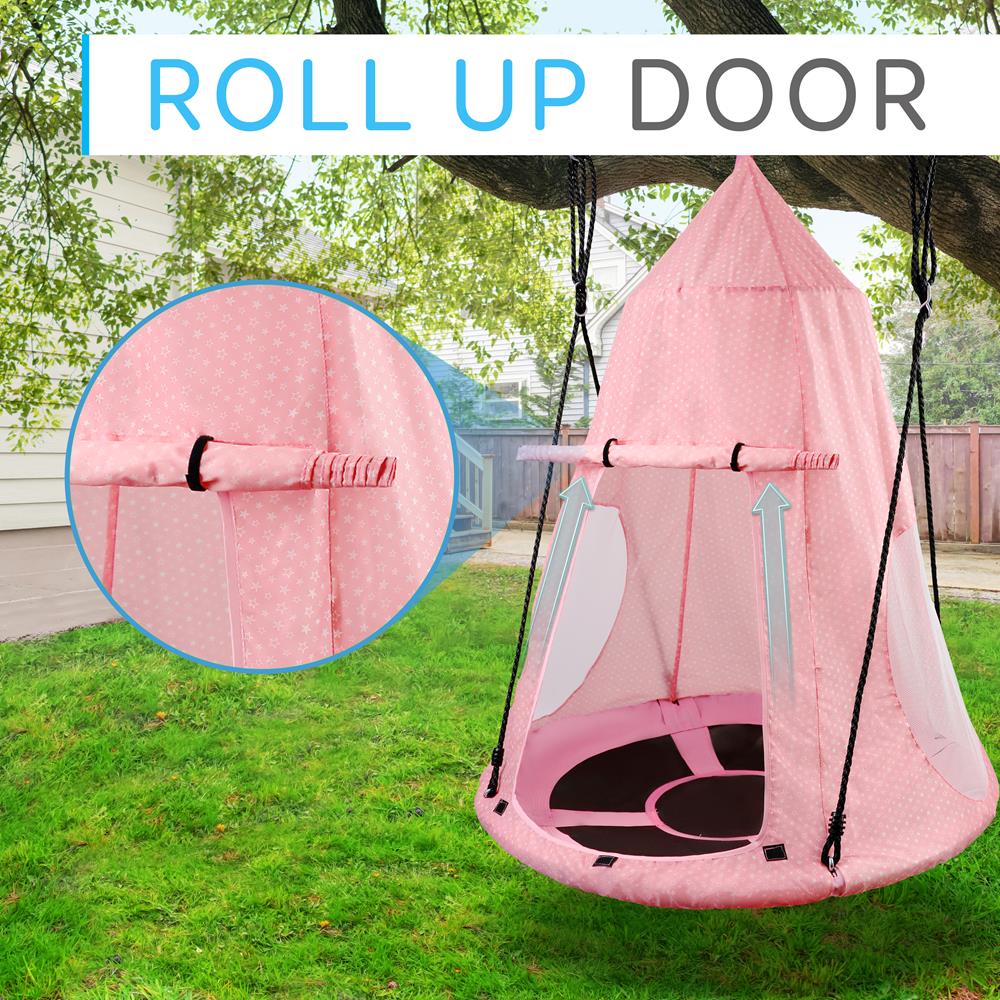 Serenelife Outdoor Swing Tellerschaukel mit Zelt 101 cm