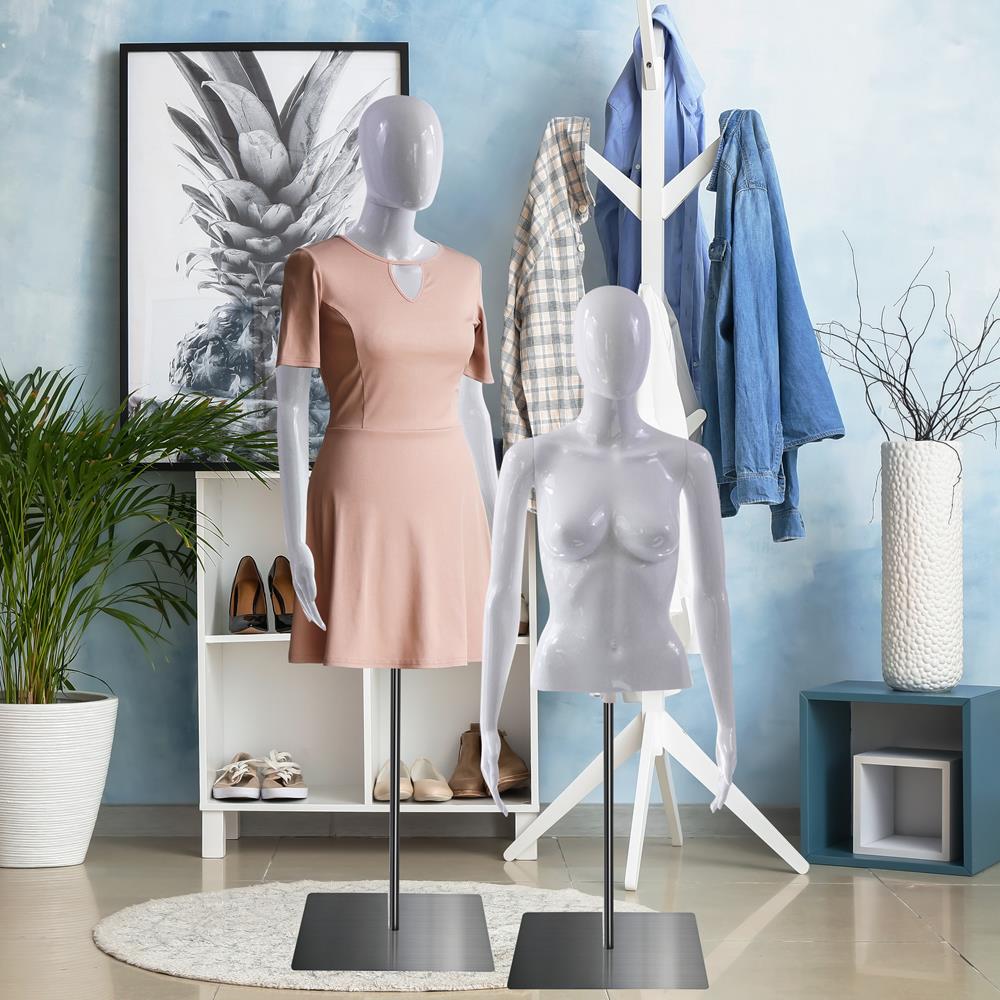 Serenelife Clothing Schaufensterpuppe Torso Weiß Verstellbar