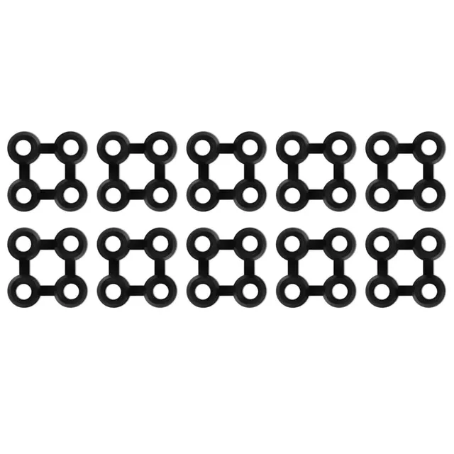 vidaXL Verbinder für Ringgummimatten Schwarz 10 Stk Gummi