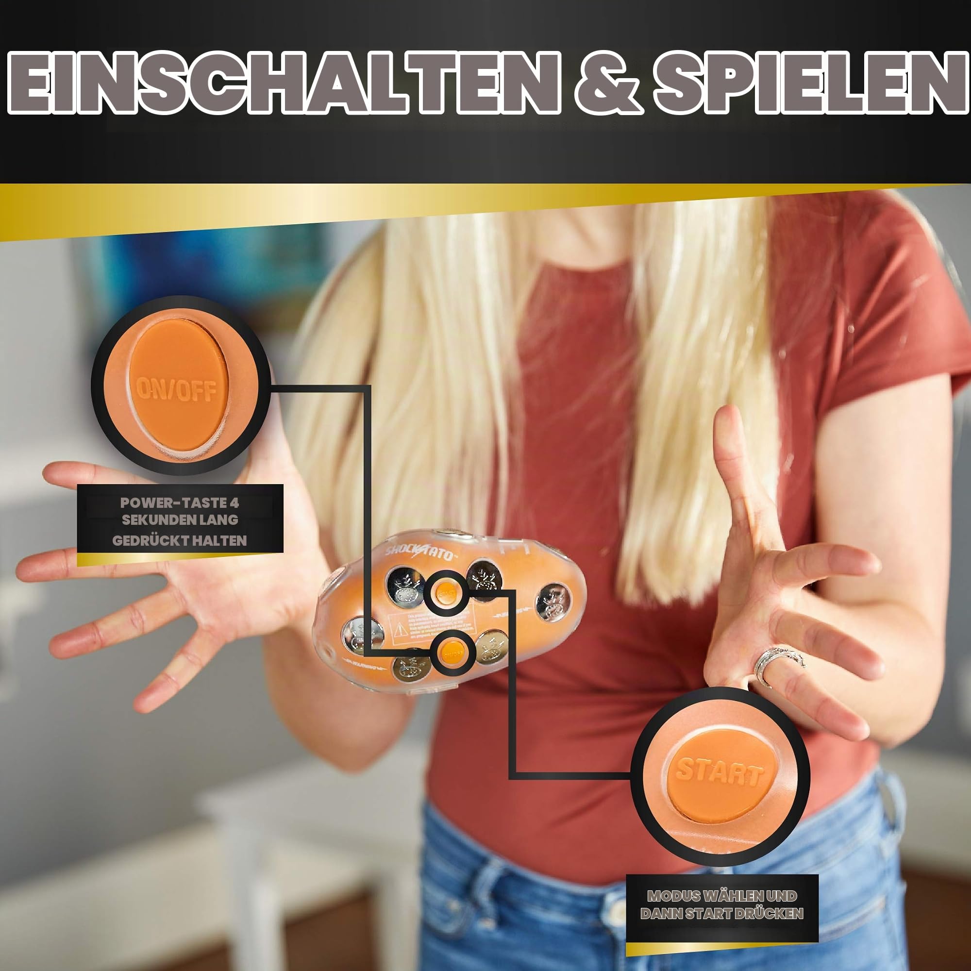 Paladone Shocktato Partyspiel Elektroschock Kartoffel