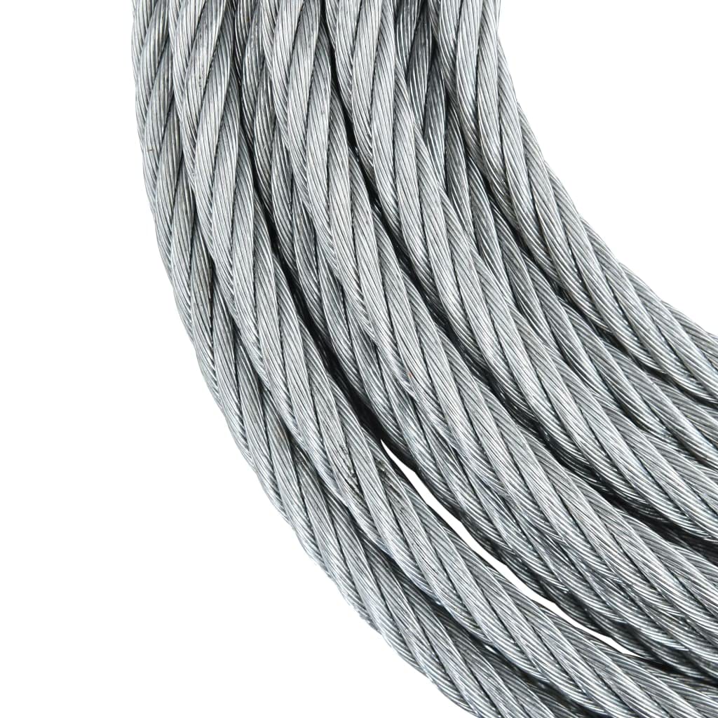 vidaXL Drahtseil 20m verzinkt 1600kg mit Haken Windenseil