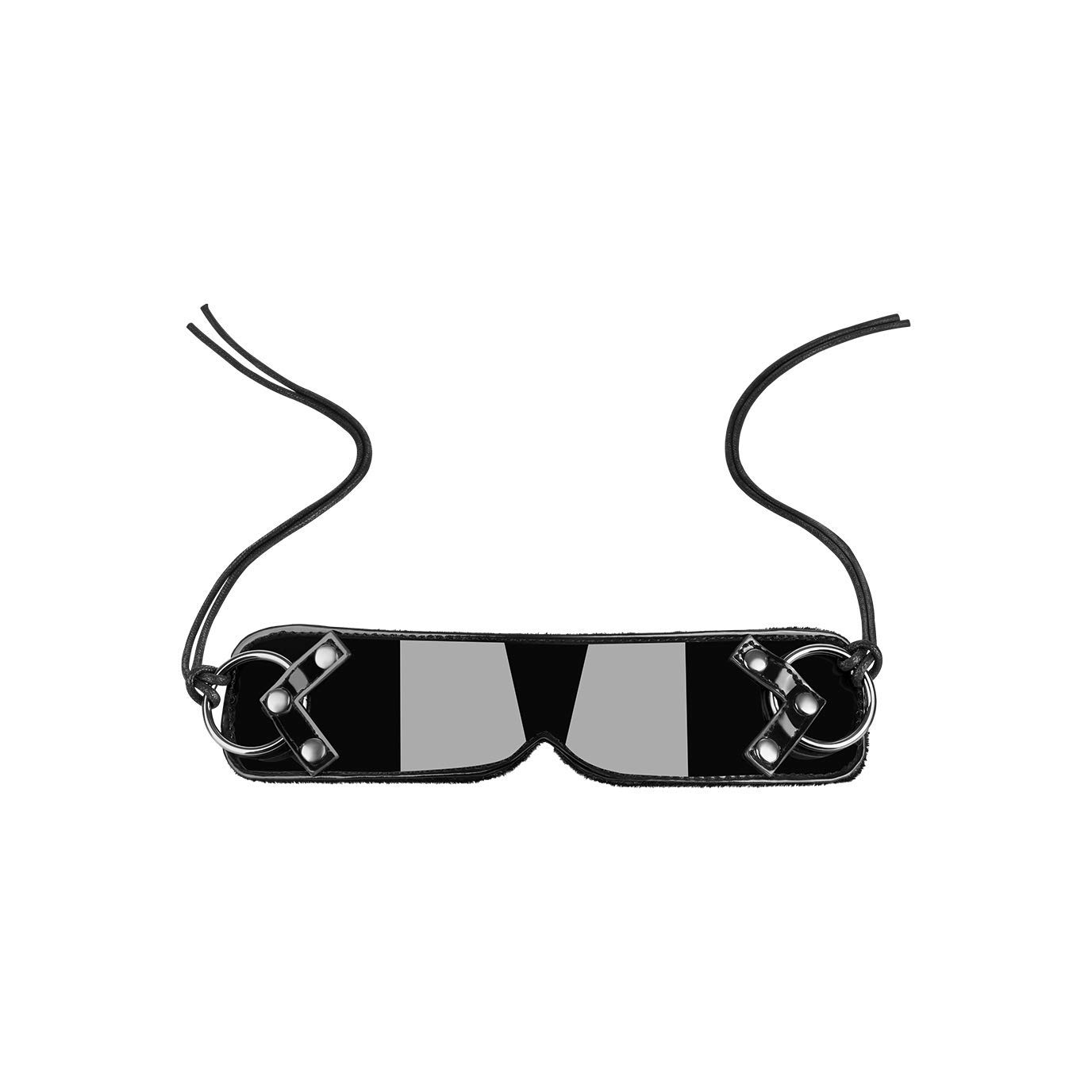 EIS BDSM Augenbinde schwarz Lackoptik verstellbar