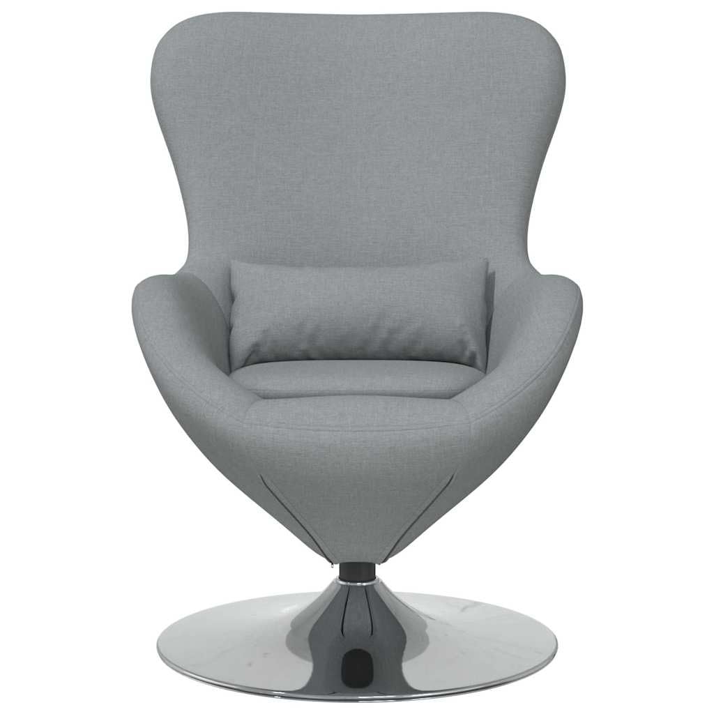 vidaXL Eiersessel Hellgrau 63x73x90 Dreh-Sessel Stoff