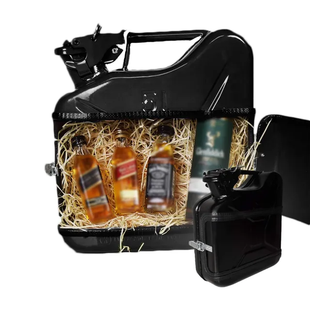 Mikamax Jerrycan Whiskey Bar 5L Minibar Schwarz Metall