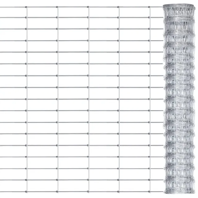 vidaXL Gartenzaun Verzinkt Stahl Silber 50x0,8m