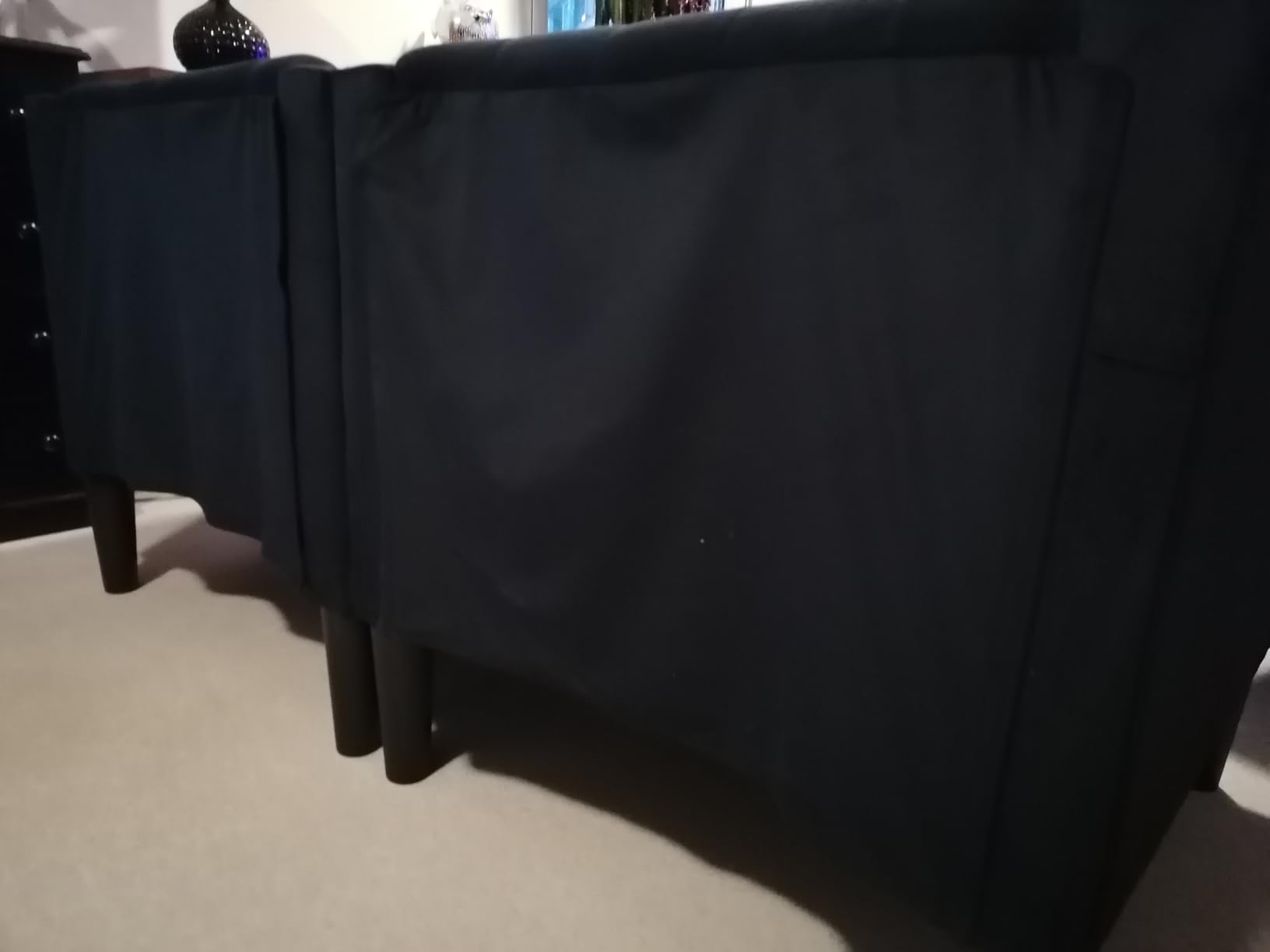 vidaXL Chesterfield-Sessel Samt Sessel Dunkelgrau Knopftuft