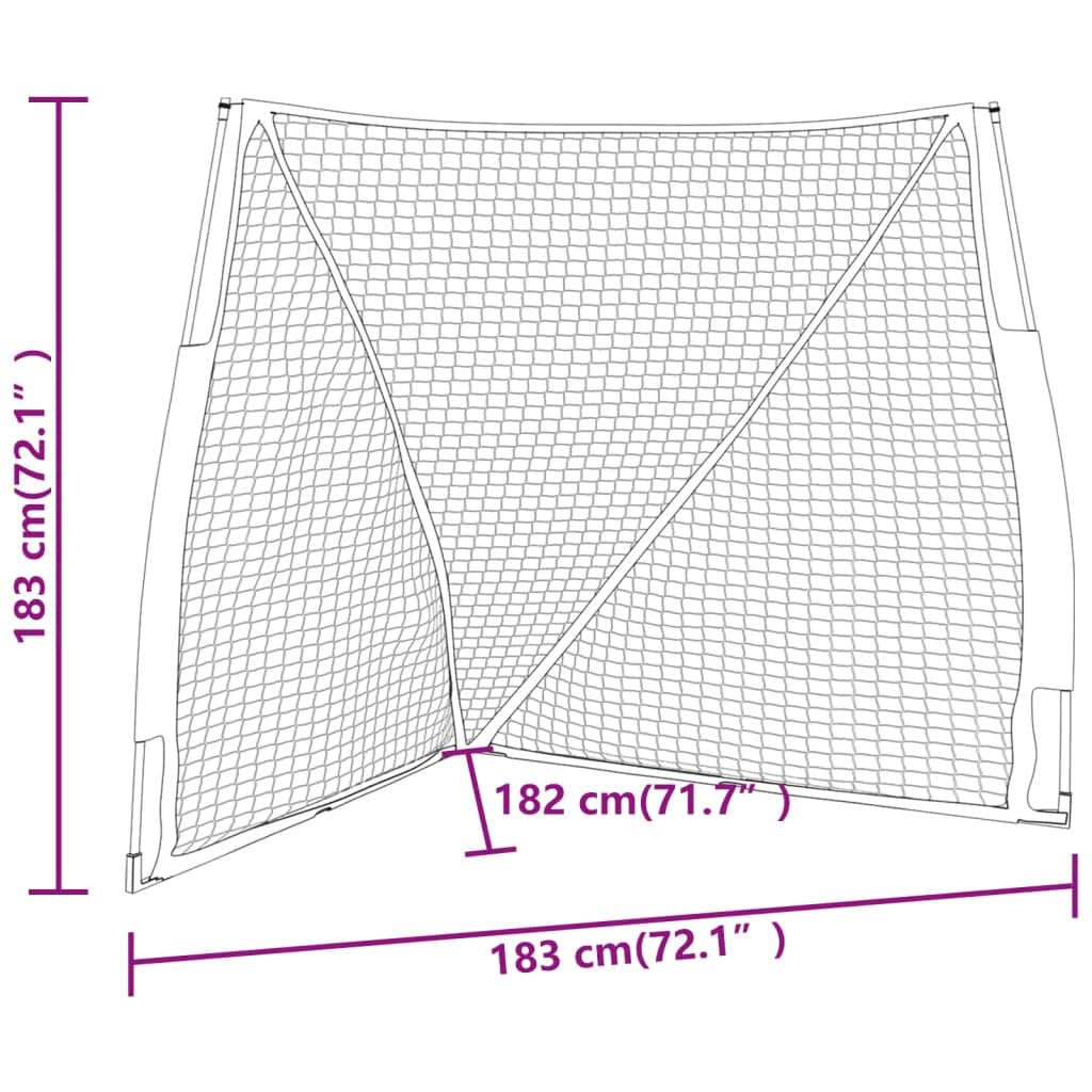 vidaXL Sportartikel Baseball-Netz Tragbar 183cm Orange Polyester