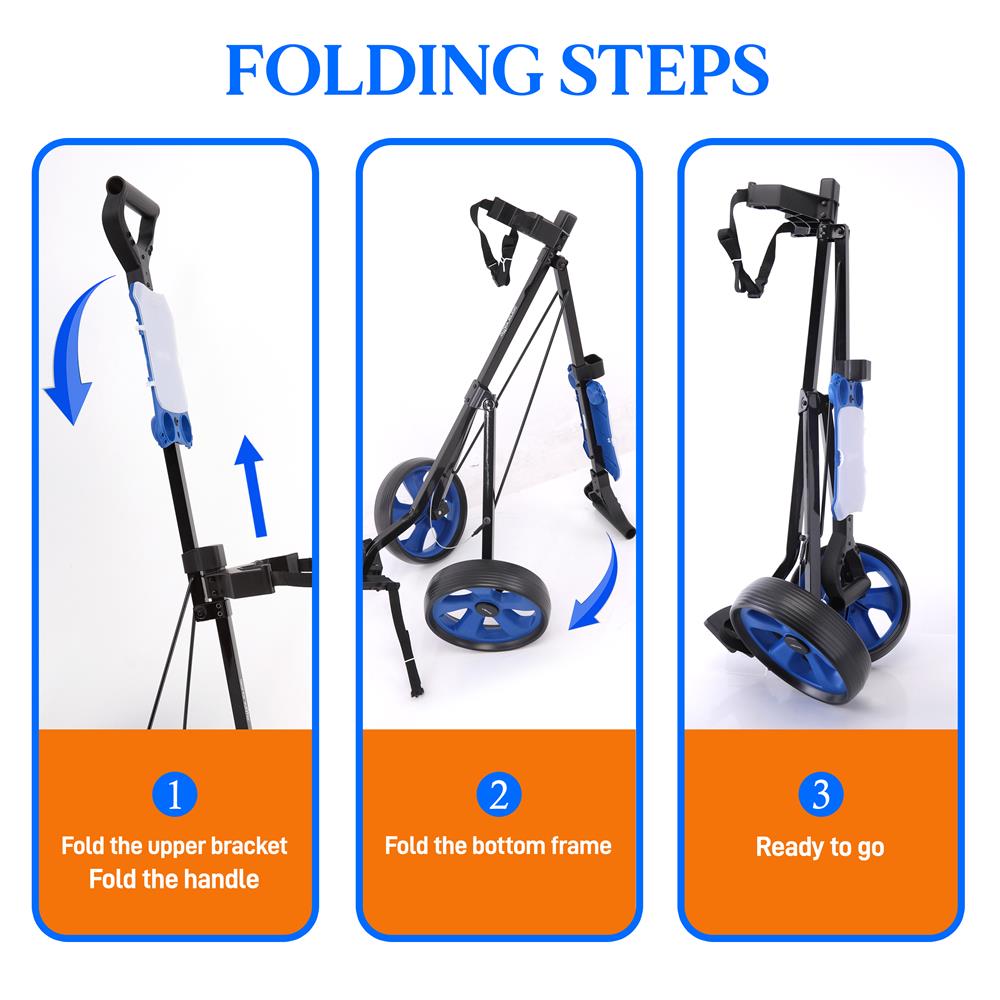 Serenelife Camping Golf Trolley 2-Rad Alu klappbar bis 15 kg