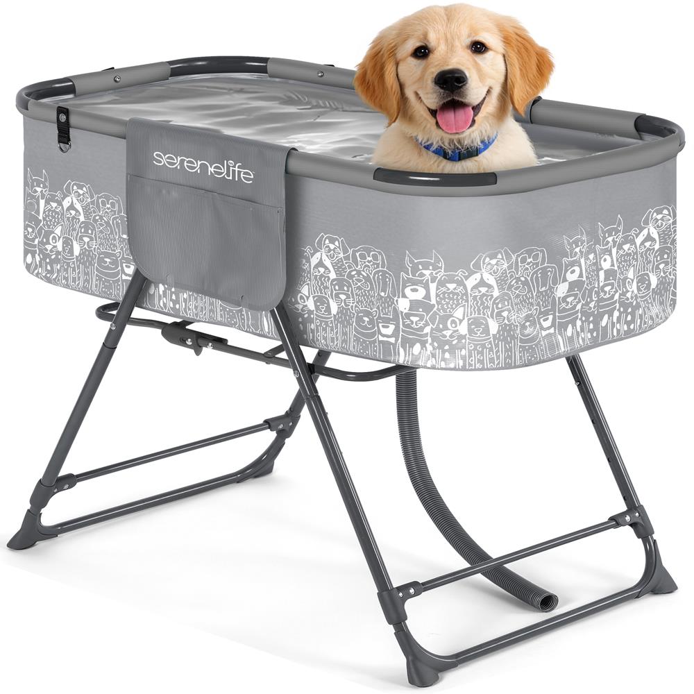 Serenelife Pet Care Hundebadewanne faltbar grau 59 kg