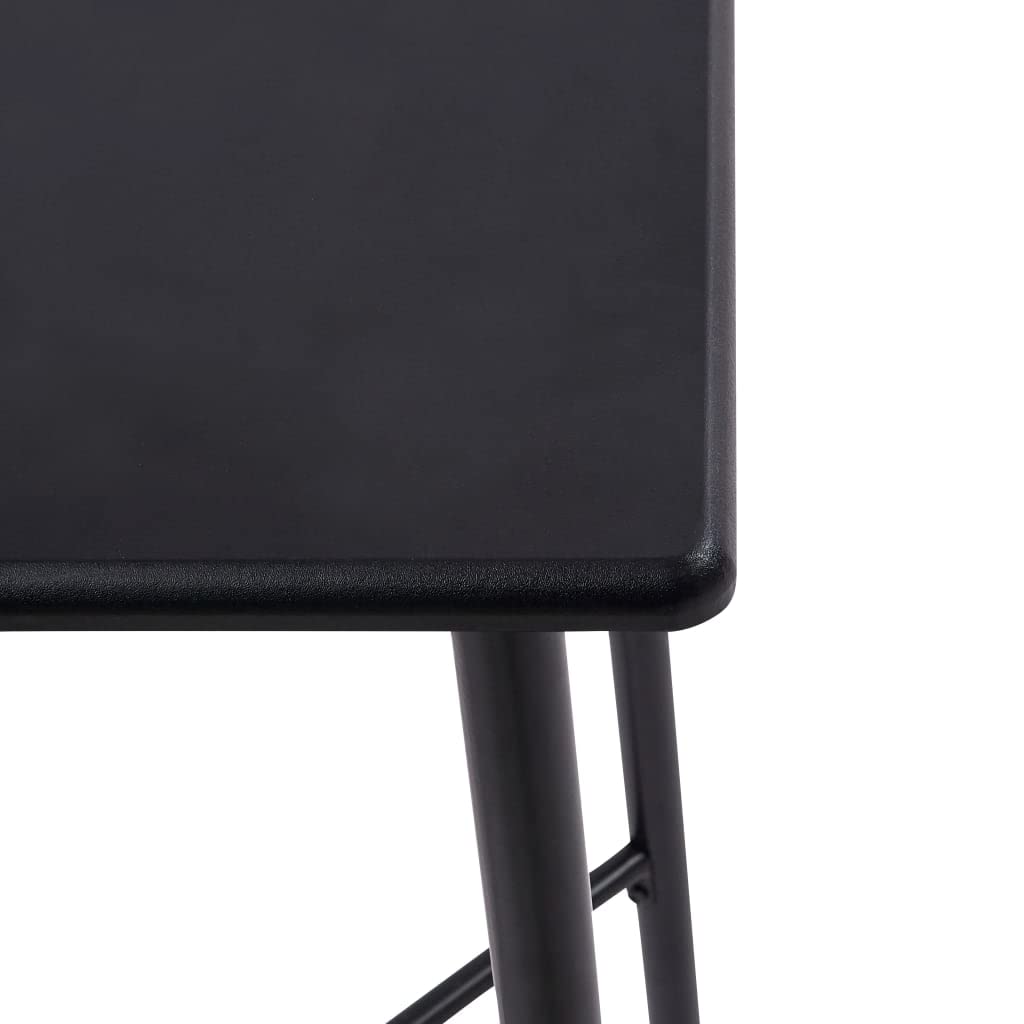 vidaXL Heim & Garten Bartisch 60x60x111 cm Schwarz MDF
