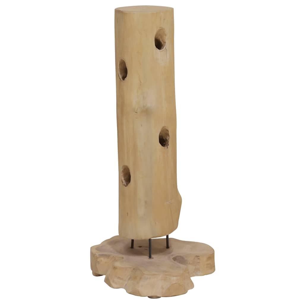 vidaXL Weinständer 8 Flaschen 40x30x80cm Teak Holz Eisen