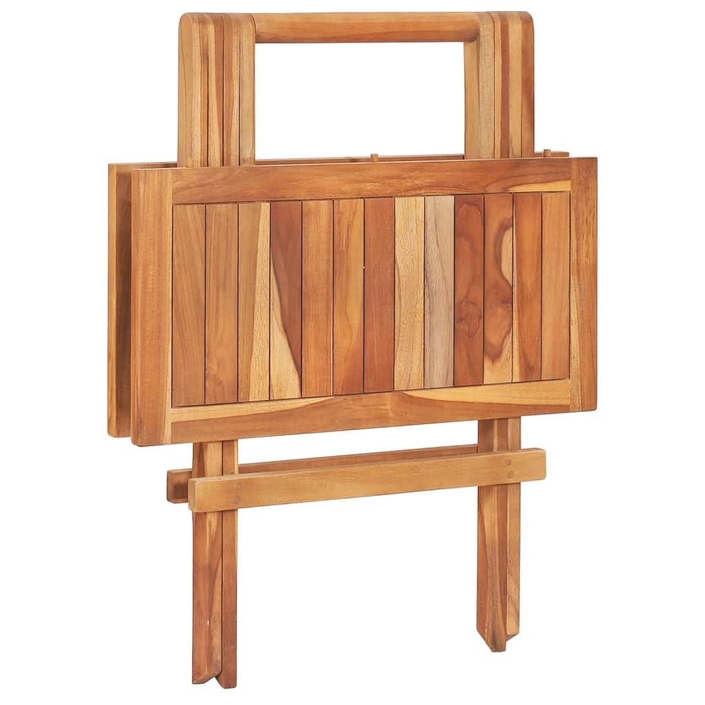 vidaXL Teak Bistroset 3-tlg. Klappbar Gartenset Massivholz