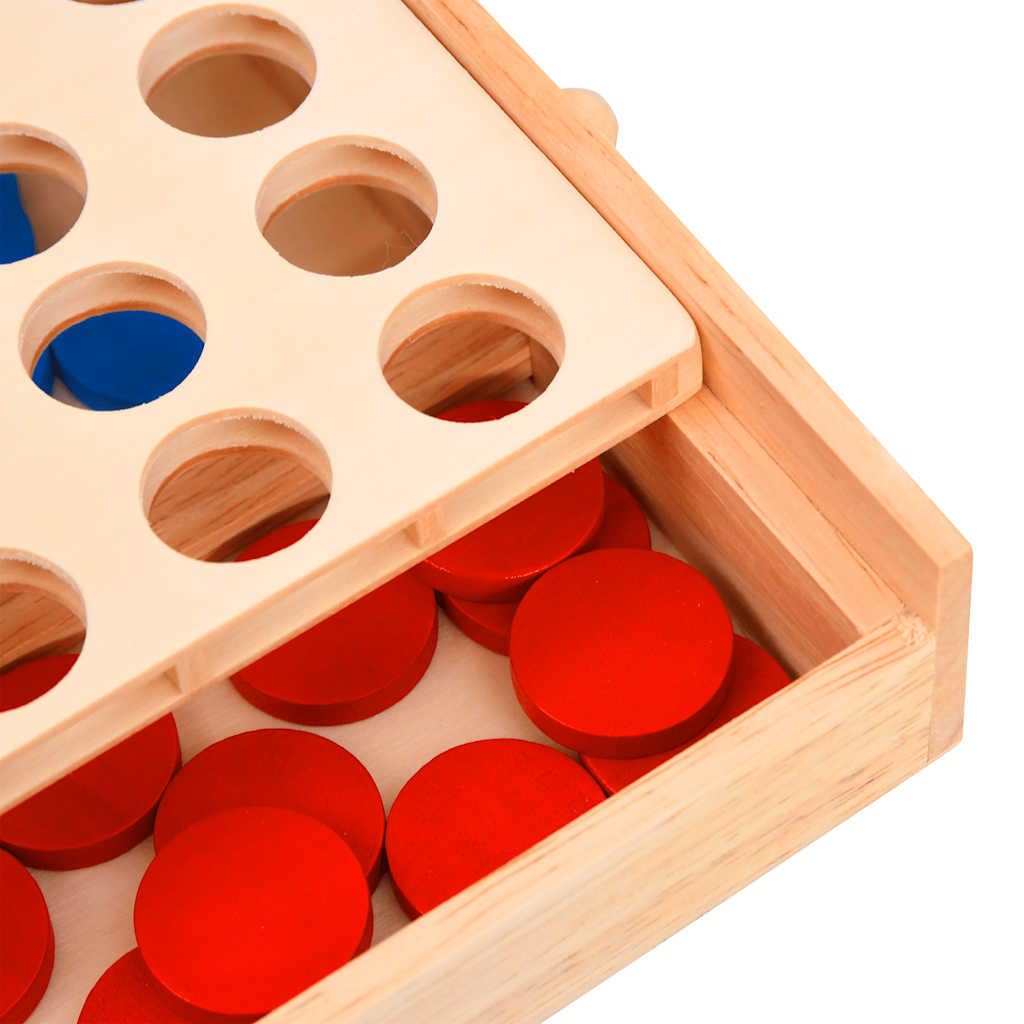 vidaXL Vier gewinnt Spiel 24x15x4 cm Massivholz